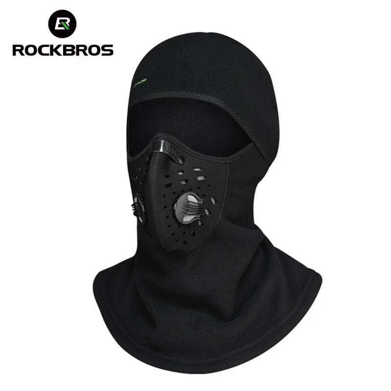 ROCKBROS الشتاء الحرارية المشي أغطية الرأس جبل تسلق كاب الرقبة الصوف الاوشحة تزلج صامد للريح التزلج لل Cycing الوجه أقنعة