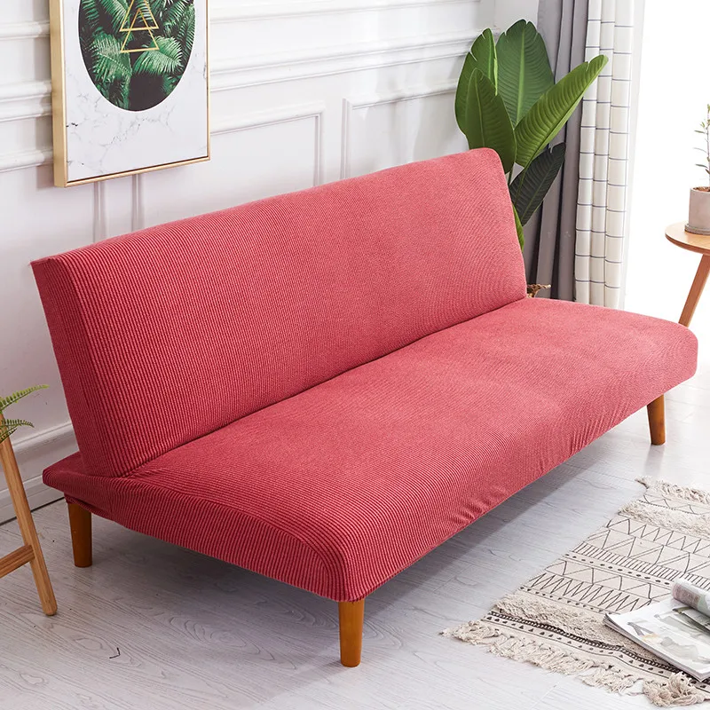

Solid Universal Anti-Dirty Armless Couch Sofa Covers For Living Room Stretch Sofa Bed Covers Elastic Sofa Bed Slipcovers Soft