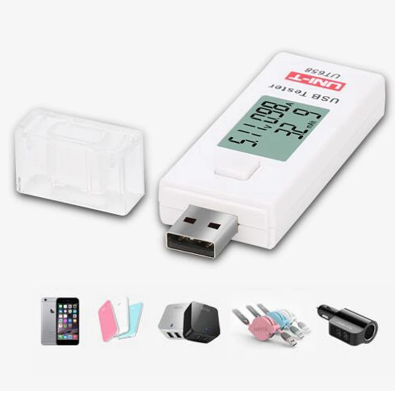 

UNI-T UT658 UT658B USB Voltage Current Energy Tester for Charging Volt Amp mAh Monitor White Portable Mini