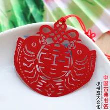 1 шт. креативный металлический "благоприятный Привет Слово кои" окрашенные классический китайский стиль Национальный бизнес подарок Закладка