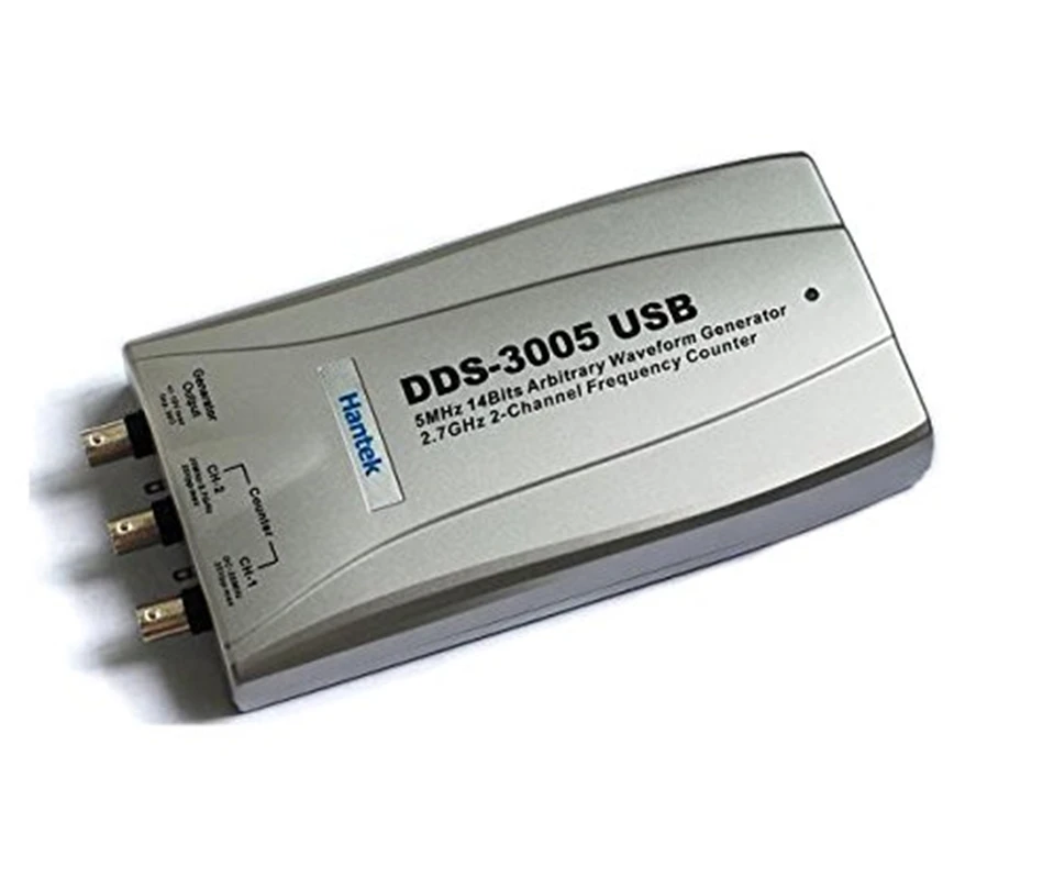 

Hantek DDS-3005 USB PC USB Function/Arbitrary Waveform Generator 14bits D/A resolution USB2.0 2.7GHz Frequency