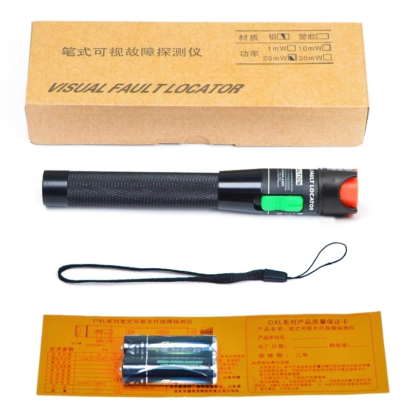 Caneta tipo Vfl Visual de Falhas Fonte de Luz Detector de Fibra Localizador Cabo Tester Laser Vermelho Caneta 1 mw 30 20 10 Óptica Checker Elink 17 Caneta 1 mw mw mw 30 20