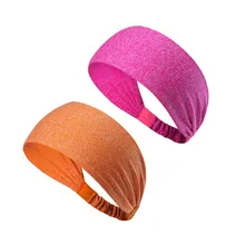 Женская спортивная повязка на голову для йоги, хлопок, тюрбан с узлом, повязка на голову, широкая эластичная повязка головная для йоги