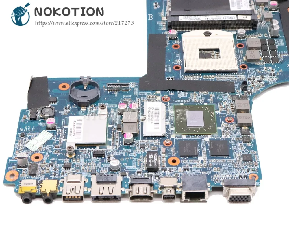 New  NOKOTION Laptop Motherboard For HP Envy 17 17-1100 620774-001 DASP8AMB6D0 MAIN BOARD HM55 HD5850 1G
