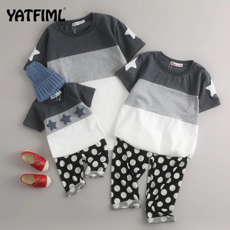 

YATFIML Mommy and Me Clothes Shirts Mum Mom Father and Son Mother and Daughter Clothes Star Tank T Shirts Summer Cotton