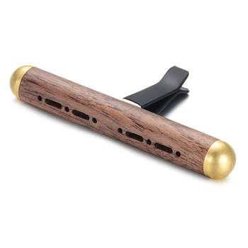 

Car Air Freshener Perfume Essential Oil Diffuser Clip Solid Wood Locket for Car Free 3 Essential Oil As Gift VA-1025