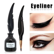 Для женщин красота макияж длительный не цветущий перо голова Черный Гладкий воздух подводка-кушон для век Гель