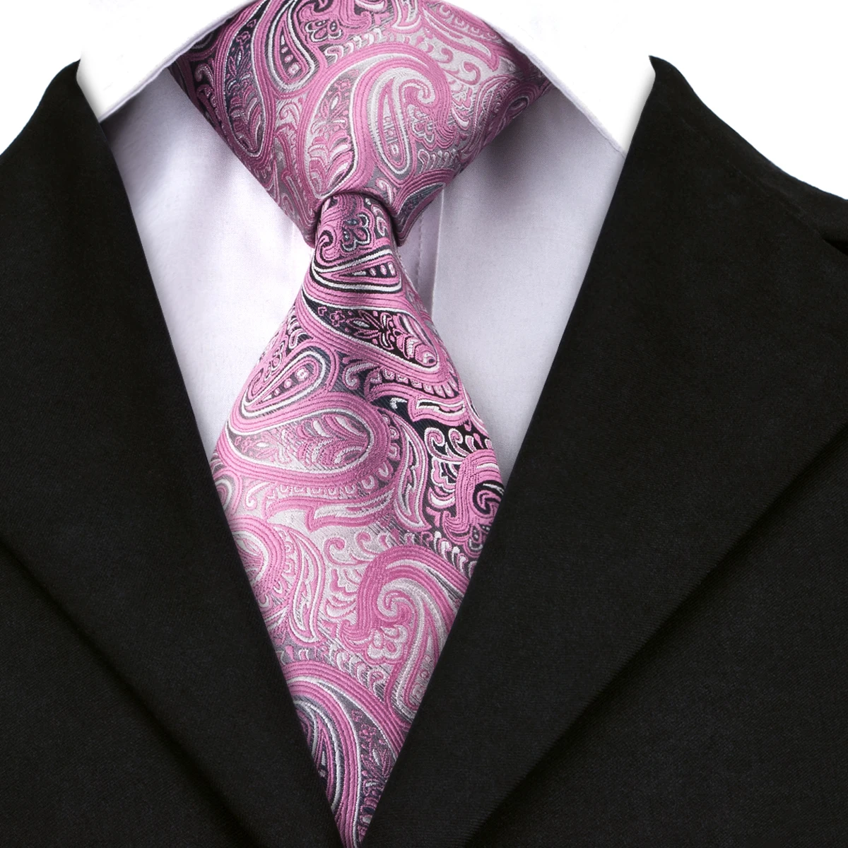 Buy Pink Paisley Ties for Men Silk Tie Set Men's