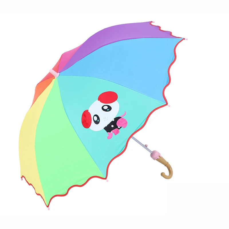YADA Cute Cartoon Multicolor Dogs Umbrella For Boys Girls Animation Umbrellas Creative Long-handled Modeling Kid Umbrella YS696