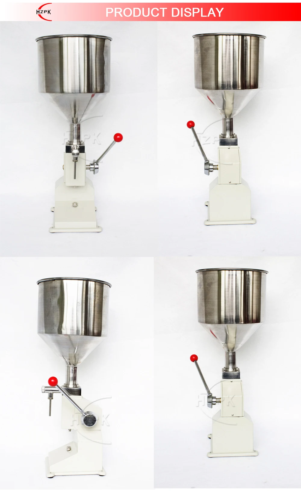 HZPK ручной розлива ручка давление простота в эксплуатации паста пищевой розлива жидкий наполнитель станок для фасовки меда 5-50 мл
