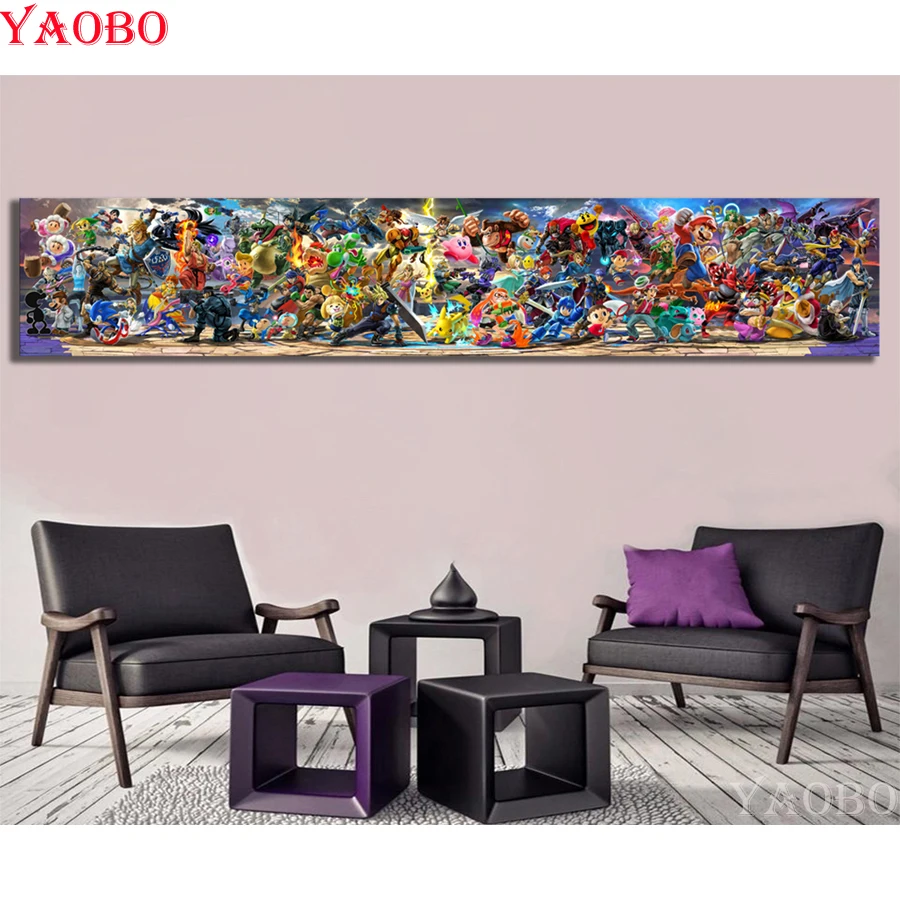 

5d large diy diamond embroidery sales Japanese anime photo diamond painting full square/round drill Children's diamond mosaic