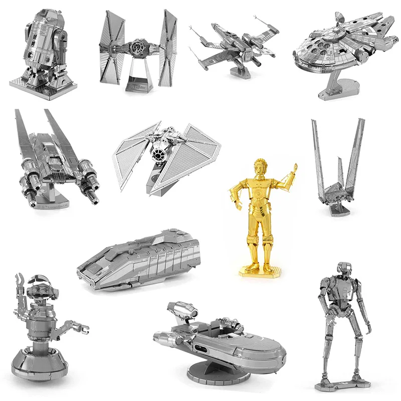 

DIY Star Wars 3D Metal Jigsaw Assembly Model C3PO 26 Styles Puzzle Toy 2 sheets Collection of ornaments Children's gift