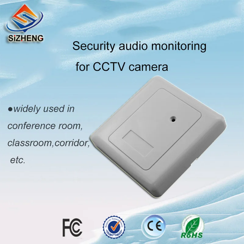 

CCTV surveillance wall microphone sound monitor audio voice pickup device for Security Camera