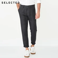 SELEZIONATO Nuovi Uomini di Strisce di Canapa Mescolato Pantaloni di Affari di Autunno Casual Pantaloni S | 418314521