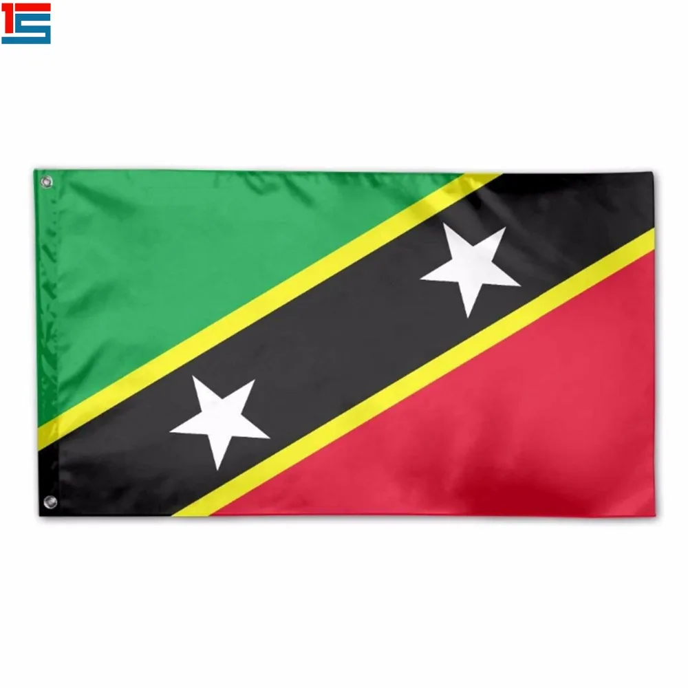 2018 New Arrival The Saint Kitts and Nevis Flag Polyester 5*3 FT 150*90 CM High Quality Banner | Дом и сад
