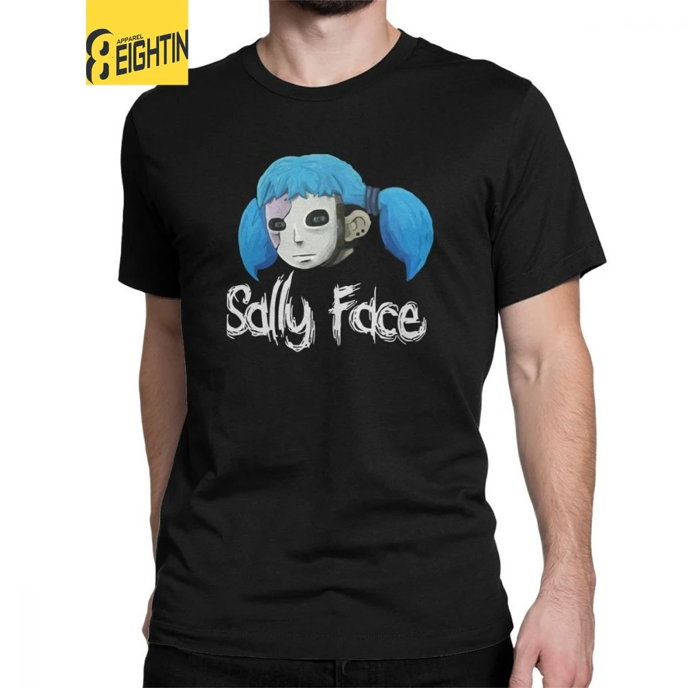 Sally уход за кожей лица футболки для мужчин Sal Fisher маска Ларри Джонсон игры Новинка хлопковая футболка футболки с коротким рукавом плюс