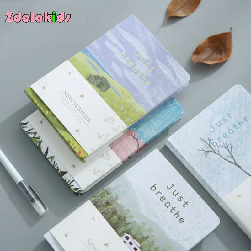 

Just Breathe Snow And Ice Outing Flower Sea Life Notebook Hardcover Diary Book Color Pages Planner Book