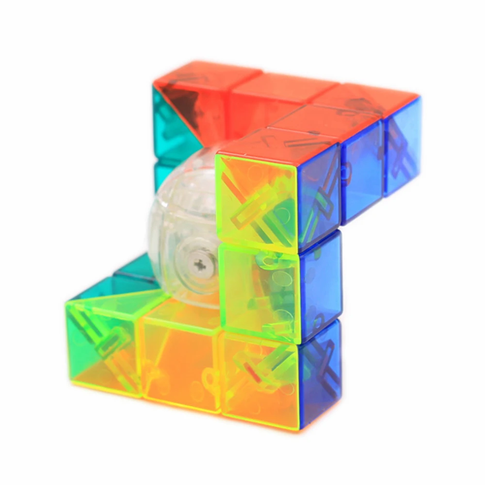 

Babelemi Transparent 3x3x3 Geometry Magic Cube Speed Puzzle Cubes Children Kids Educational Toys