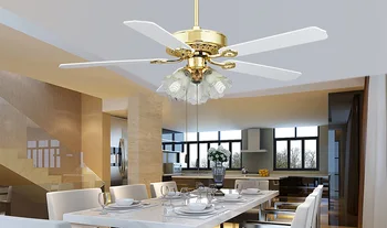 

Ceiling fan light simple fashion living room fan ceiling light restaurant wooden leaves European ceiling fans 52" 48" 42"