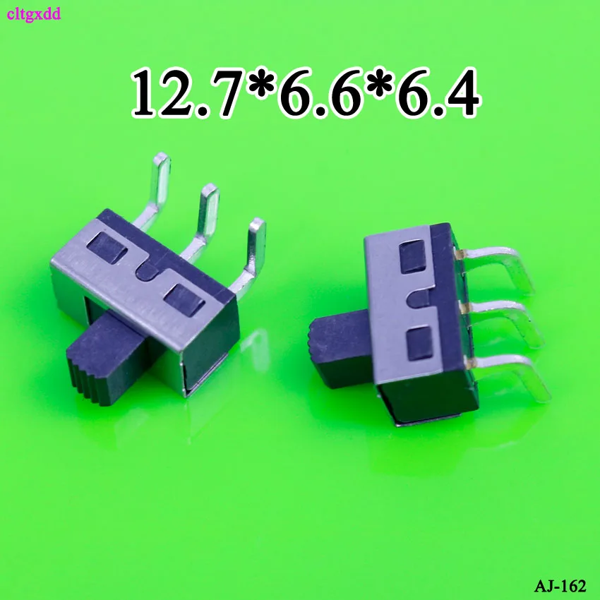 Cltgxdd 10 шт. SS-12D06 1P2T амортизирующие, для баскетбола Переключатель ВКЛ/вкл переключатель 2 положения 3PIN 50mA 3 мм высота ручки