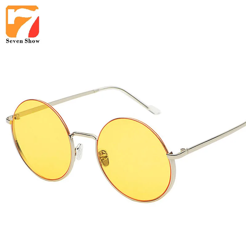 Fashion Round Sunglasses Women Men Brand Designer Vintage Sun Glasses For Female Clear Mirror Shades Oculos