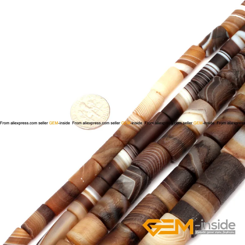 

Frosted Column Natural Botswana Agat Beads DIY Loose Beads For Jewelry Making Beads Strand 15" Wholesale !