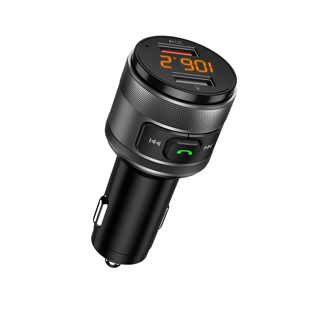 Автомобильное зарядное устройство quick charge 3,0 Для xiaomi, Bluetooth, fm-передатчик, MP3 музыкальный плеер, беспроводной fm-радио адаптер, двойное USB зарядное устройство - Тип штекера: Универсальный