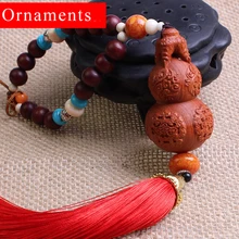 Палисандр Тыква автомобиля украшения Кирин кисточкой кулон украшения bless с безопасность автомобиля аксессуары для интерьера