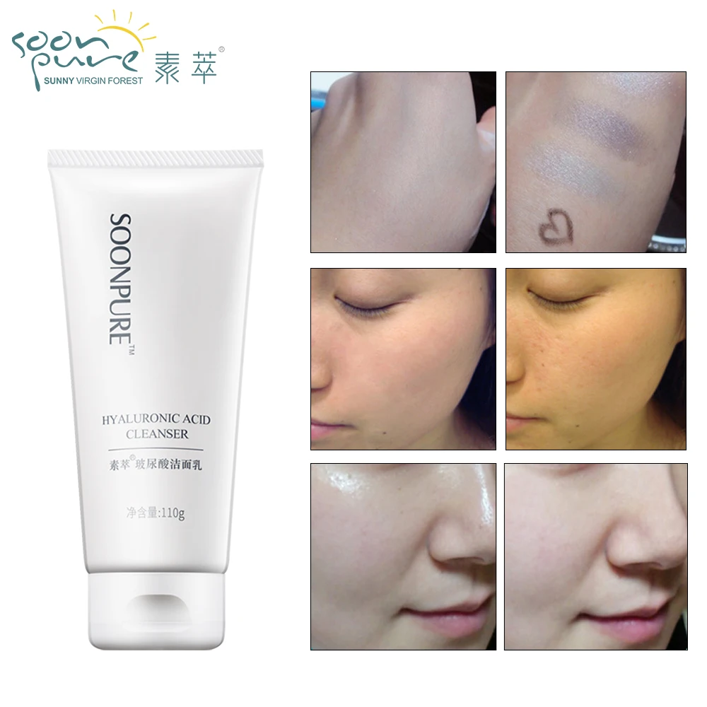 

SOONPURE Hyaluronic Acid Cleanser Deep Clean Water-oil balance Refine pores Moisturizing Face Care Facial Cleaner