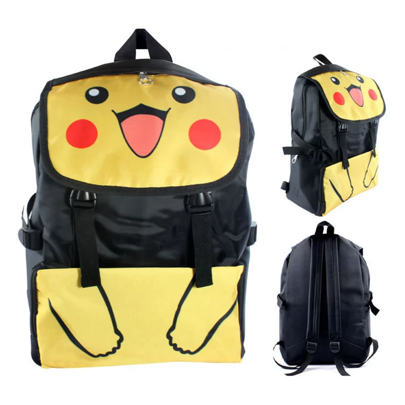 Pokemon Children Backpack Pocket Monster Boys Girls Schoolbag Anime Pikachu Nylon Waterproof Laptop Shoulder Bags Mochila BP0176 (16)