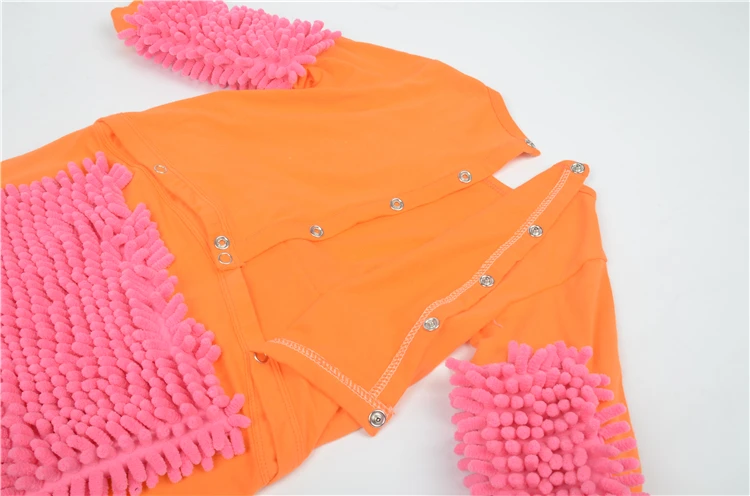 Hot Baby Mop Romper Outfit Unisex Boy Girl Polishes Floors Cleaning Mop Suit Autumn Winter Kids Crawls Toddler Swob Jumpsuit bright baby bodysuits