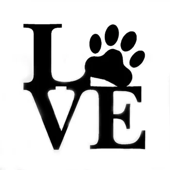 

12.5CM*12.5CM Love Paw Sticker Family Car Vinyl Decal Cute Animal Pet Dog Cat Wall C8-0008