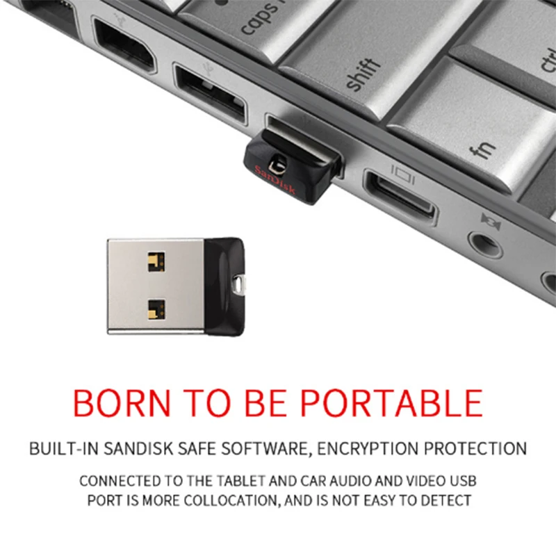 SanDisk Super Mini USB флэш накопитель 64 ГБ 2 0 Cruzer Fit CZ33 Pen Drive 32 Гб карта памяти 16 8 4 Pendrive|4gb