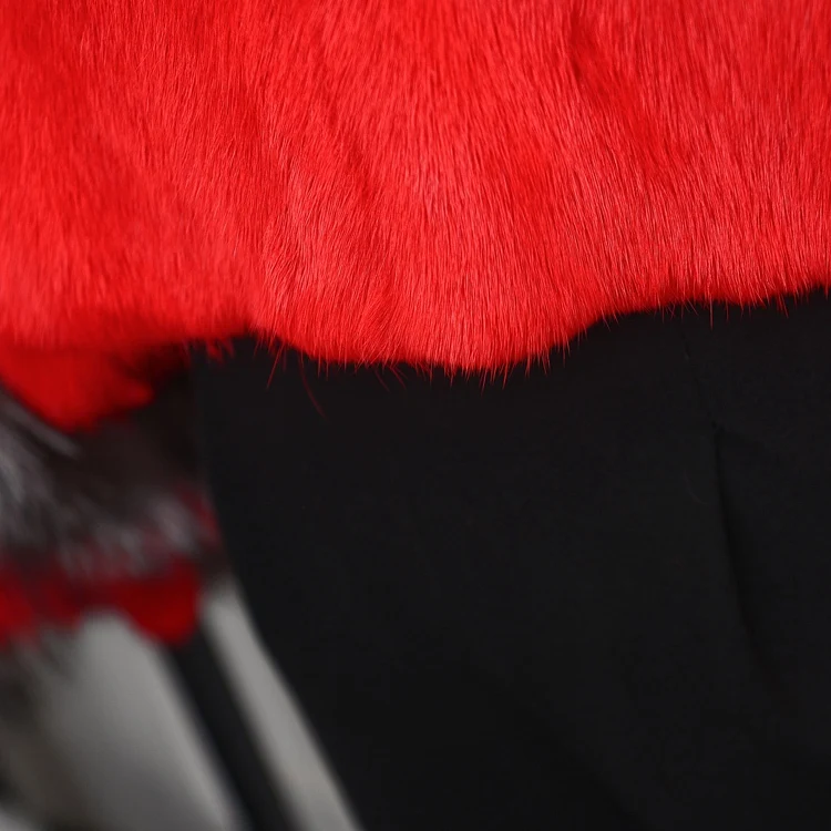 luxury brand genuine natural mink fur poncho coat (13)
