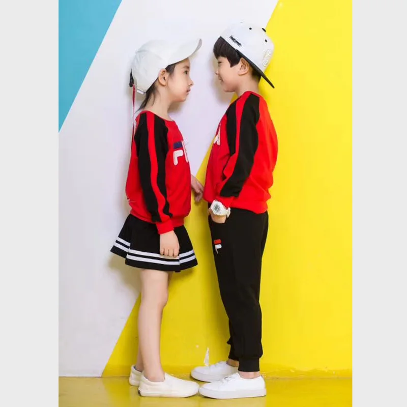 

Children's Sets Quality Kids Sweatshirts + Bottom Cotton Spring Autumn Terry Fabric Clothes