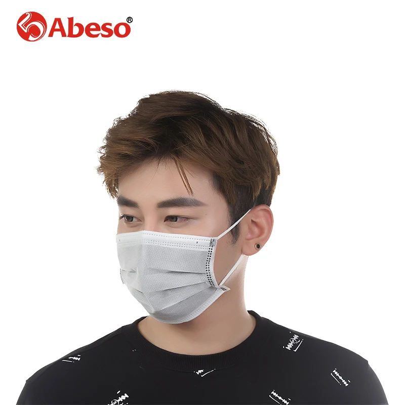 

ABESO 50pcs/lot Disposable Surgical Mouth Mask Activated Carbon Anti Fog Dust Mask Professional Medical Face Mask A7315