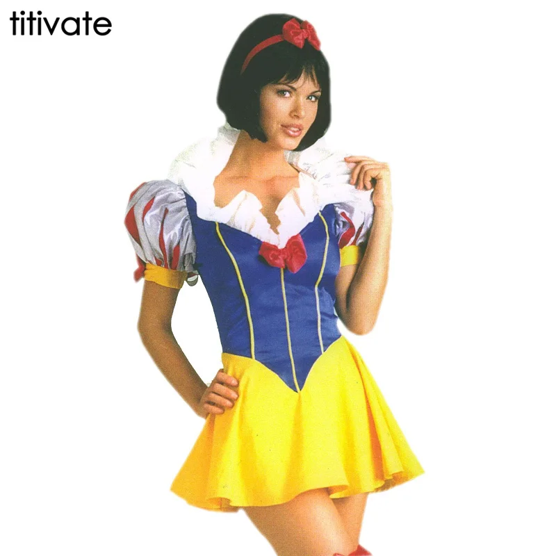TITIVATE New Snow White Sweet Uniform dress , Halloween Fancy Dress ...