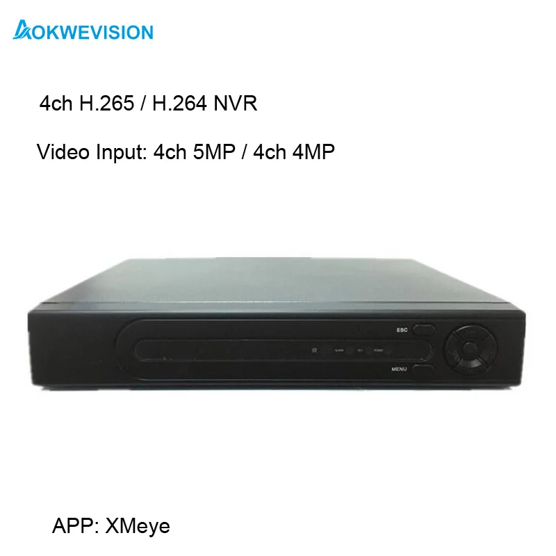 

New arrival XMeye Onvif H.265 / H.264 4ch 5MP / 4ch 4MP NVR network video recorder for IP camera with HDMI output