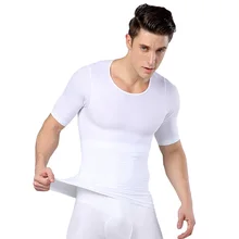 Гинекомастия Мужская корректирующая Футболка мужская для похудения формирователь тела сексуальный мужской корсет Фитнес рубашка талия и живот нижнее белье