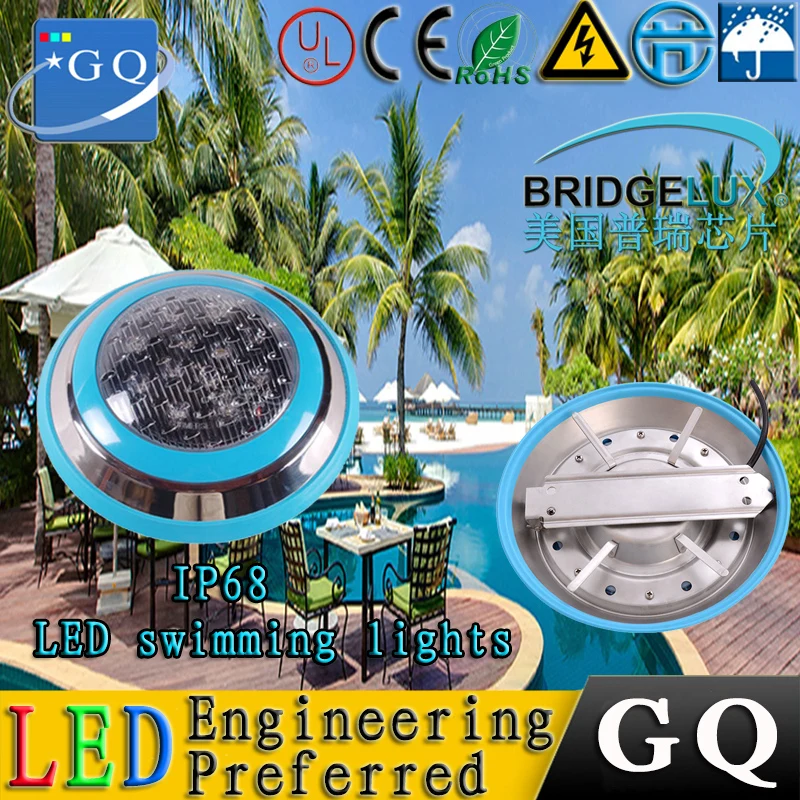 5 шт. 6w9w12w18w36W54w светодиодный фонарь для бассейна IP68 DC24V уличный светильник