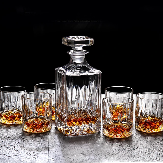 Japanese Style Wine Cooler Cup Sets Glass Hip Flask Wine Cup Set Whiskey  Liquor Wine Dispenser Home Office High-end Gifts - AliExpress