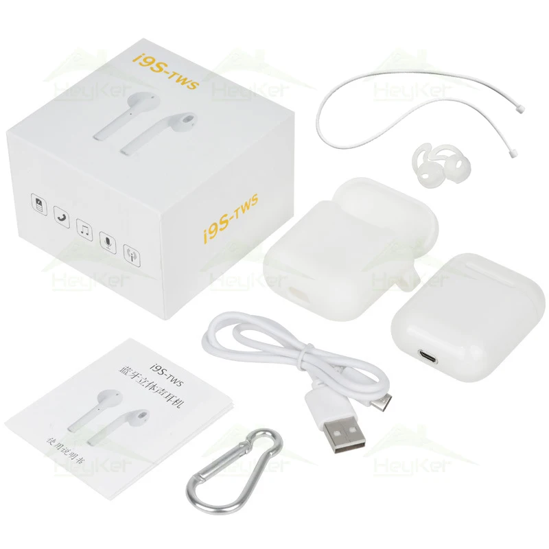New Mini i9s tws True Wireless Earphones Stereo Bass Bluetooth Headset  Portable Headphones Invisible Earbuds With Charging Box