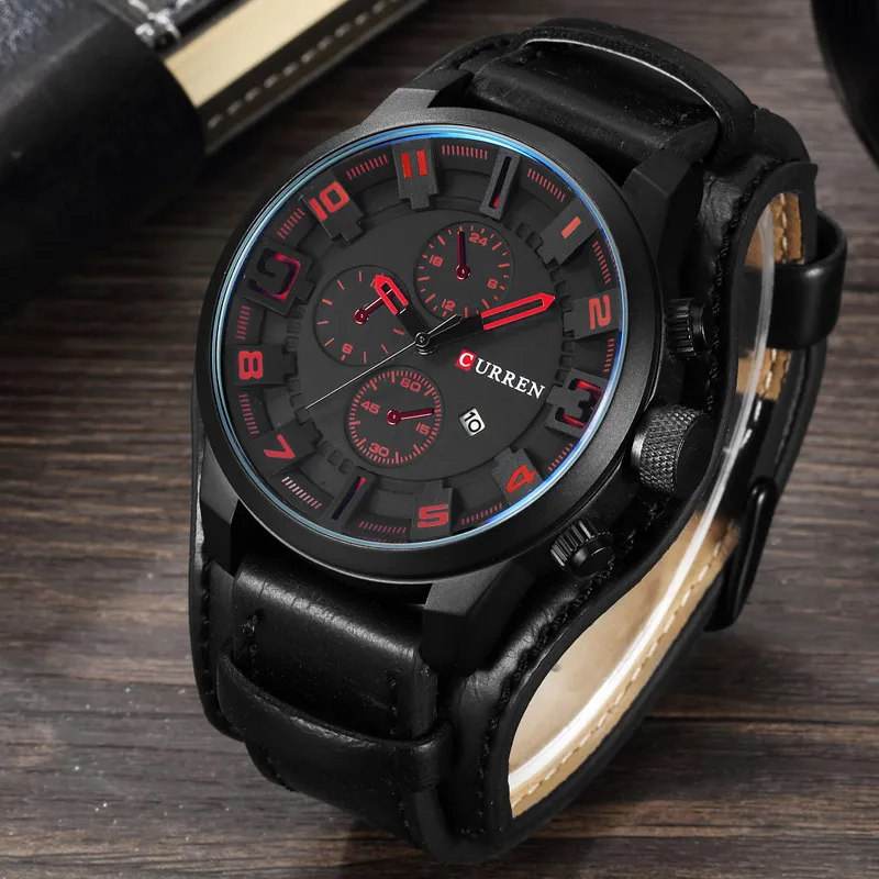  CURREN Luxury Top Brand Men's Sports Watches Fashion Casual Quartz-Watch Steampunk Men Military Wri