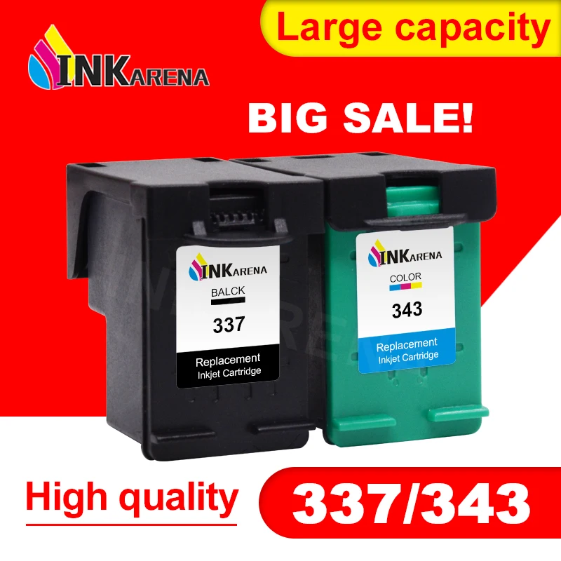 INKARENA 343 337 Refilled Ink Cartridge Replacement for HP 343 337