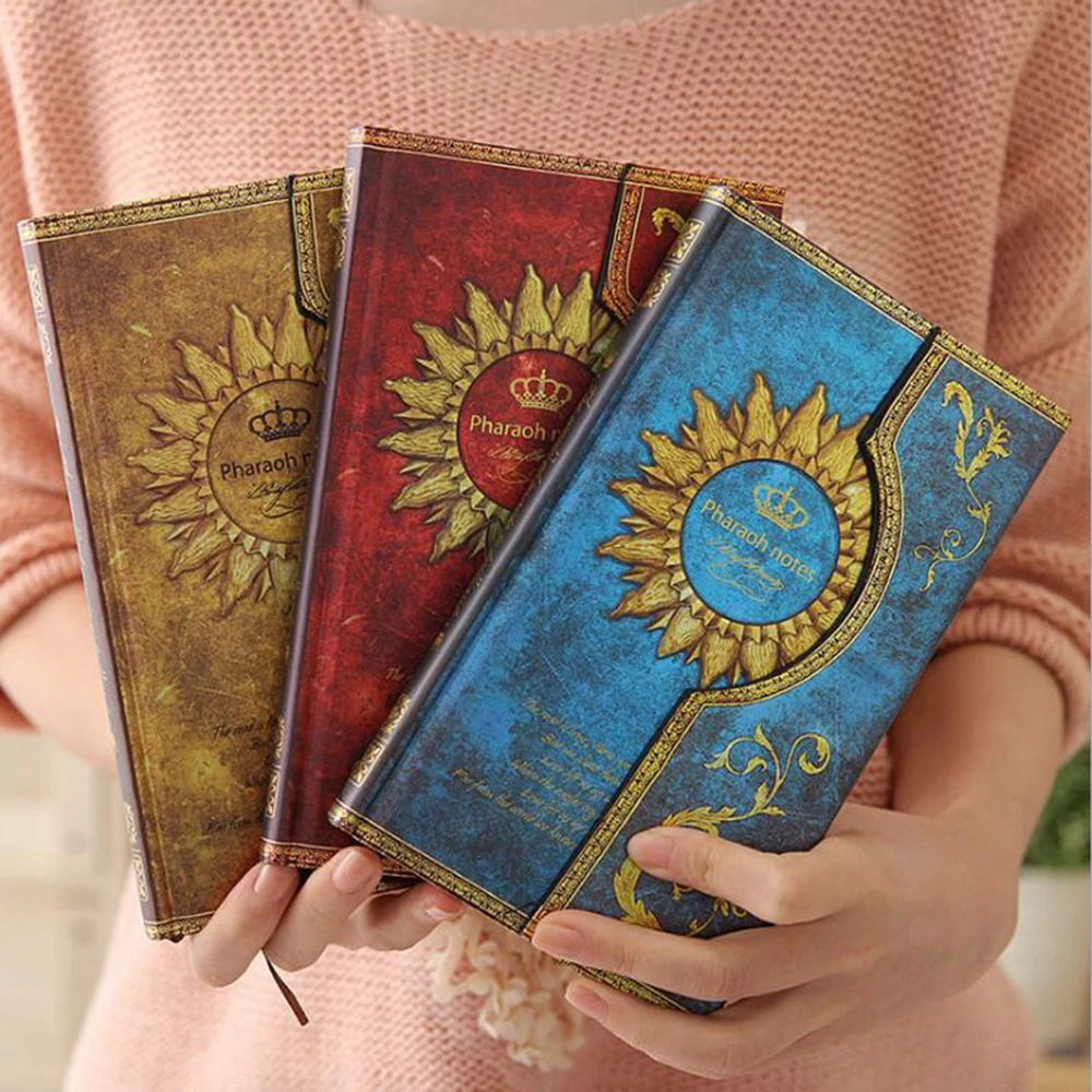 

Novelty Vintage Magic Notebook With Line Inner Pages School Student Schedule Organizer Diary Pharaoh Notes Planner Book