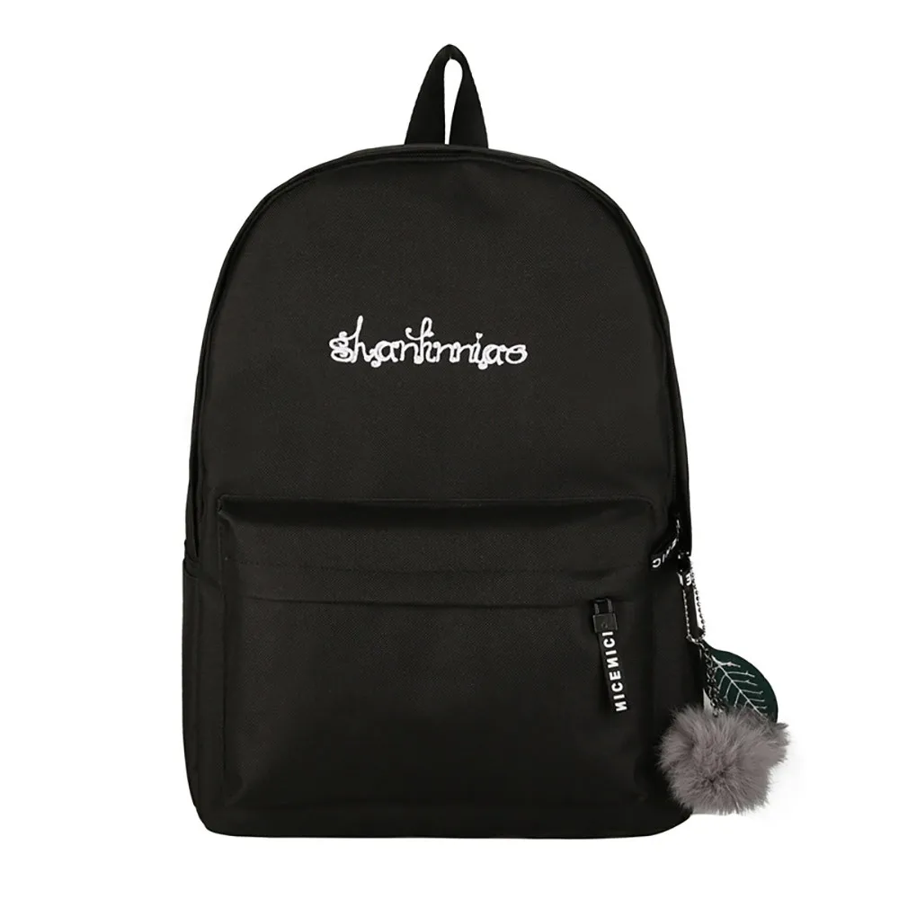 

Women Backpacks Letter Print Bookbags Canvas Backpack School Bag For Girl Rucksack Female Travel Backpack Rucksack Casual Bag#20