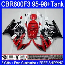 Корпус для HONDA CBR 600F3 FS CBR 600 F3 95 96 97 98 59HM. 4 CBR600FS CBR600 F3 CBR600F3 красный черный! 1995 1996 1997 1998 обтекателя