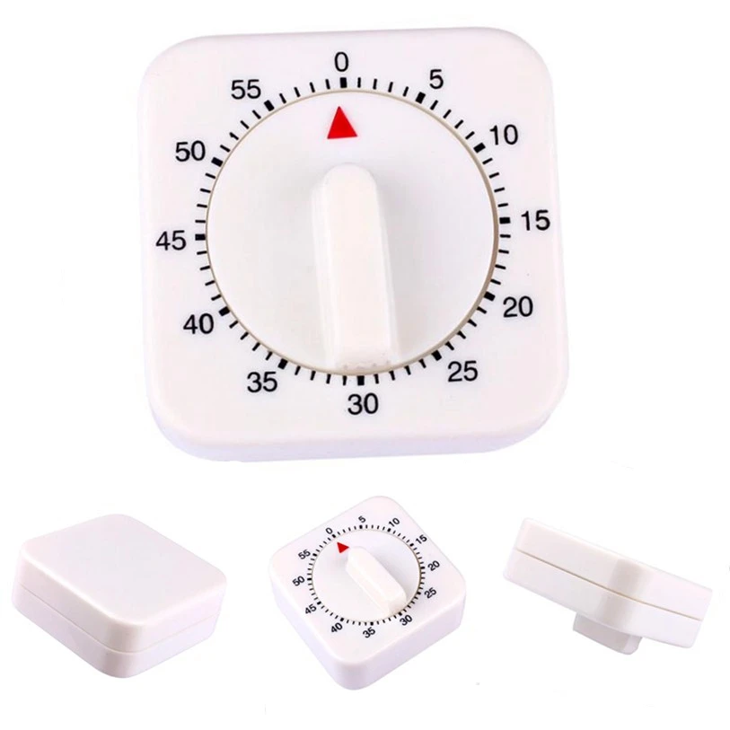 1hr60min Mechanical Kitchen Dial Timer Portable Game Count Down Up