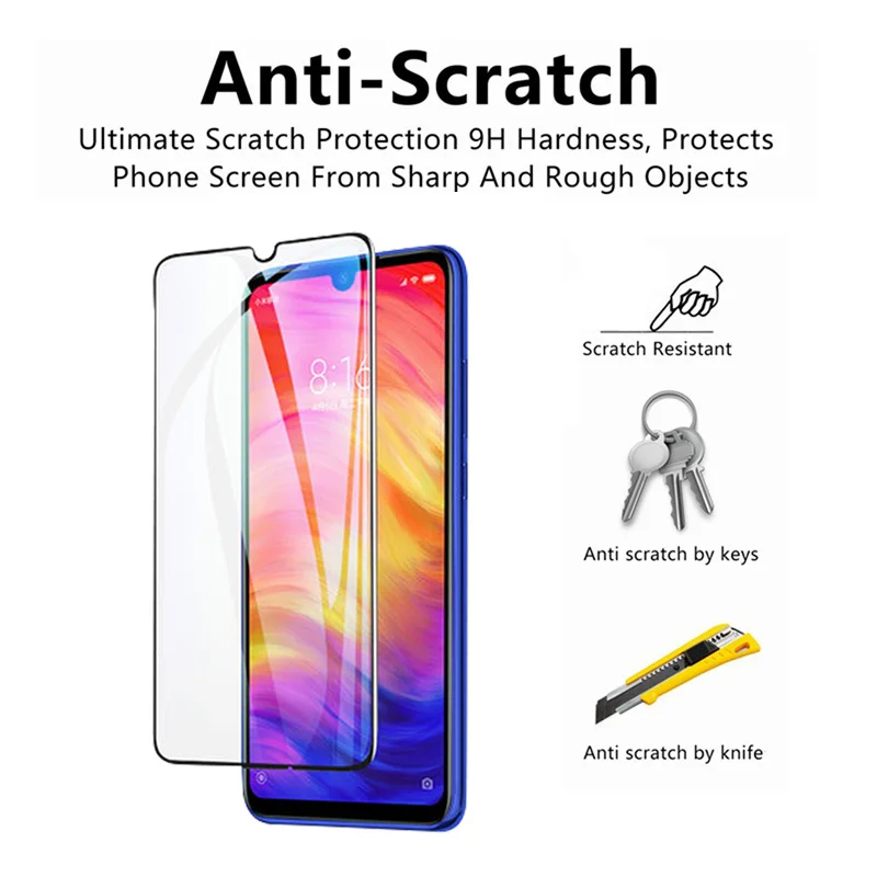 Купите 2 получить 1 HD полное покрытие закаленное стекло для Xiaom Redmi note7 S2 Note7 Pro 6A note6