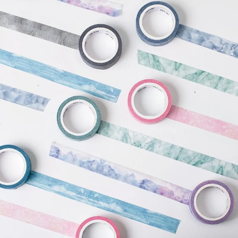 

24 pcs/Lot Nature paper washi tapes 15mm*7m masking tape Decorative adhesive sticker for album book Stationery 6635